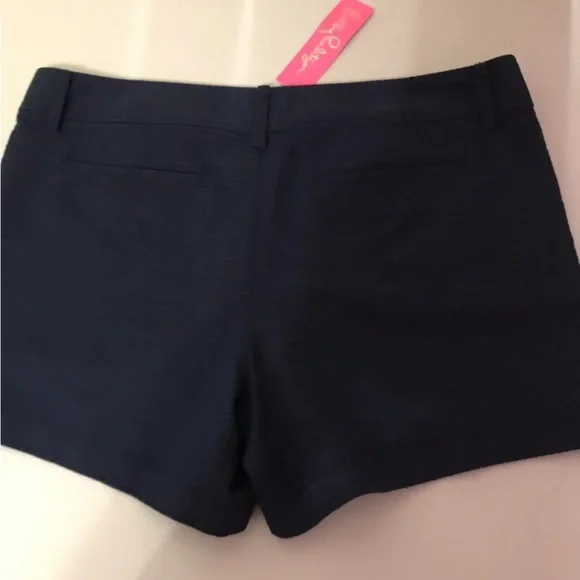 Lilly Pulitzer NWT 5" Callahan Jacquard Shorts True Navy Size 0 Style #22119 - Picture 3 of 7